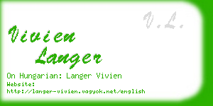 vivien langer business card